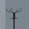 Coat Rack, Hall Tree, Free Standing, 12 Hooks, Entryway, Umbrella Holder, Transitional - Black - Image 3