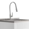 Beckham - Laundry Cabinet With Faucet And Stainless Steel Sink - White - Image 6