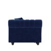 3 In 1 Pull Out Sofa Bed, Convertible Sleeper Sofa Bed, King Size Sofa Bed, Chaise Lounge, Velvet T3 Seater Sofa With Movable Ottoman, Tufted Design - Blue - Image 20
