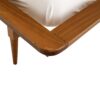 Mid-Century Modern Solid Wood Queen Platform Bed Frame With Spindle Headboard - Caramel - Image 3