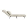 3 In 1 Foldable Linen Chaise Lounge With Adjustable Backrest Footrest & Detachable Pillow Convertible Chair Bed Accent Chair Small Space Sofa Bed For Living Room Bedroom And Office - Beige - Image 7