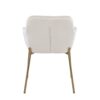 Daniella - Contemporary Dining Chair (Set of 2) - Gold / Cream - Image 5