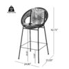 Ferrara - Outdoor Patio Barstool (Set of 2) - Black - Image 12