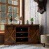 Farmhouse - Corner TV Stand For TVs Up To - Aged Whiskey - Image 5