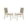 Cordoba - Dining Chair (Set of 2) Comfortable Armless Chairs - Beige - Image 8