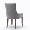 Ultra Side Dining Chair,Thickened Fabric Chairs With Neutrally Toned Solid Wood Legs, Bronze Nail Head (Set of 2) - Gray - Image 7