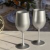 Leadingware Acrylic Wine Glasses (Set of 4), Bpa Free, Unbreakable, 12Oz - Silver - Image 6