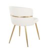 Cinch - Glam / Art Deco Dining Chair (Set of 2) - Gold / White - Image 4