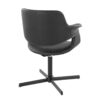 Vintage Flair - Mid-Century Modern Swivel Chair With X - Pedestal - Black - Image 3