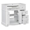 Bathroom Vanity With Resin Sink Combo, Frame Bathroom Storage Cabinet, Freestanding Vanity Set With 3 Drawers & Adjustable Shelf - White - Image 10
