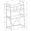 Computer Desk For Home Office, Laptop, Leaning, Storage Shelves, Contemporary & Modern - White - Image 4