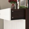 Freestanding Wooden Shoe Cabinet, 4 Tier Organizer With Drawer - White / Walnut - Image 10