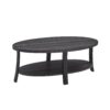 Anze - 3 Piece Coffee Table Set Contemporary Oval Wood Shelf - Charcoal - Image 7