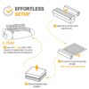 Human Dog Bed, Lazy Sofa Couch, Multifunctional Foldable Sofa Bed, 3 In 1 Teddy Fabric Sleeper Sofa Bed For Living Room Guest Bed, Playroom - Gray - Image 13