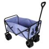 100L Collapsible Folding Beach Wagon Cart With 220Lbs Large Capacity, Wagons Carts Heavy Duty Foldable With Big Wheels For Sand, Garden, Camping - Purple - Image 8