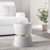 Gemma - Contemporary / Glam Ottoman - Silver / Gold - Image 4