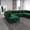 Brooke - U Shape Corner Sofa - Green - Image 7