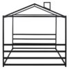 Queen Metal House Shape Platform Bed - Black - Image 9