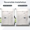 Frameless Single Sliding Shower Door & 8Mm Clear Tempered Glass - Chrome - Image 11
