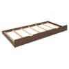 Queen Size Platform Bed With With 2 Big Drawers, Twin Long Size Trundle - Walnut - Image 7
