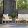 Bayshore - Outdoor Conversation Chair (Set of 2) - Natural - Image 9