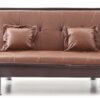 Lionel - Upholstered Sofa Bed - Burgundy - Image 2