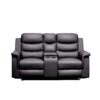 2 Seat Reclining Loveseat With Middle Console Slipcover, Stretch Loveseat Reclining Sofa Covers - Black - Image 5