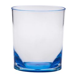 Halo - Oval Acrylic Glasses (Set of 4) Dof 12Oz, Bpa Free Plastic Drinkware, Shatterproof Water Tumblers - Blue