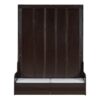Queen Size Murphy Wall Bed With Cushion, Space Saving Design, And Construction - Espresso - Image 4