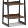 Sawhorse - Solid Walnut Veneer And Metal Ladder Shelf - Walnut - Image 3