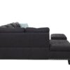 Alger - 98" Wide Left Hand Facing Sofa & Chaise With Ottoman - Charcoal Gray - Image 12