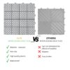 Interlocking Deck Tiles Plastic Waterproof Outdoor All Weather Anti-Slip Bathroom Shower Balcony Porch Strong Weight Capacity Upto 6613 Lbs, Rosette Pattern Pack Of 12 - Gray - Image 10