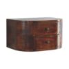 Lunar - 2 Drawer Floating Nightstand - Chestnut - Image 7