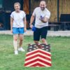 4X2 Ft Large Size Cornhole Board (Set of 2), Outdoor Game Board Set With 8 Bean Bags, Perfect For Lawn, Backyard, Beach, Park - Blue / White / Red - Image 15