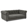 Modern Style Elegant Rectangle Pet Bed For Small And Medium Dogs, Durable Elevated Dog Sofa - Dark Gray - Image 9