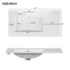 Bathroom Vanity With Ceramic Sink Combo, Abundant Storage Cabinet 2 Soft Close Doors And 5 Drawers - Black - Image 10