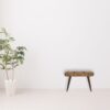 Leopard Print Deep Button Bench - Walnut - Image 12
