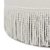Yolanda - Round Upholstered Accent Ottoman - Alabaster Off White - Image 4