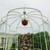 Metal Garden Arch Iron Garden Arbors Gazebo Dia High Birdcage Shape Pergola Pavilion For Wedding Ceremony - Cream White - Image 2