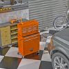 High Capacity Rolling Tool Chest With Wheels And Drawers, 8 Drawer Tool Storage Cabinet - Orange - Image 2