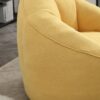 Bedding Bean Bag Sofa Chair High Pressure Foam Bean Bag Chair Adult Material With Padded Foam Padding Compressed Bean Bag With Footrest - Yellow - Image 6