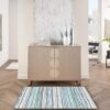Sphinx - Indoor & Outdoor Washable Non - Slip Accent Rug, Elegant Design- Beige / Blue - Image 4
