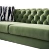 Chesterfield - Modern Tufted Velvet Living Room Sofa, 84.25''W Couch - Mint Green - Image 5