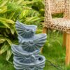 Decorative 4 Tier Nautilus Shell Water Fountain With Light For Indoor Outdoor - Blue - Image 9