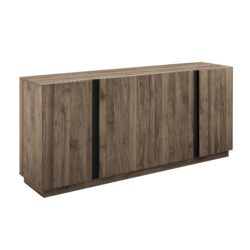 Mid-Century Modern 3 Drawer Low TV Stand For TVs Up To 80" - Slate Gray