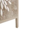 2 Door Carved Storage Cabinet With Adjustable Shelf, Accent Furniture For Living Room, Hallway, Kitchen - Natural - Image 14