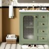 Bathroom Vanity With A Soft Close Glass Door, Adjustable Shelves, And Three Drawers - Green - Image 24