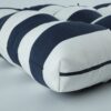 2 Piece High Back Chair Cushion Set Tufted Patio Or Rocking Chair Cushions For Garden Or Porch - Blue Stripe - Image 8