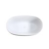 Independent Solid Surface Resin Stone Bathtub, A Modern Designed Independent Bathtub With Pop-Up Drainage And Overflow Pipes, Suitable For Small Households - Matte White - Image 9