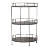 Industrial Round Butler Tray Table - Chestnut - Image 4